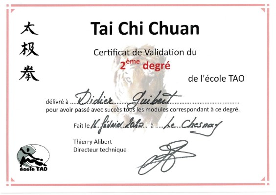 Diplôme 2ème degré TAO 2020