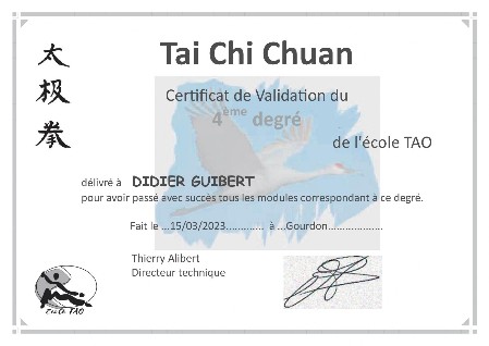 Diplôme 4ème degré TAO 2023
