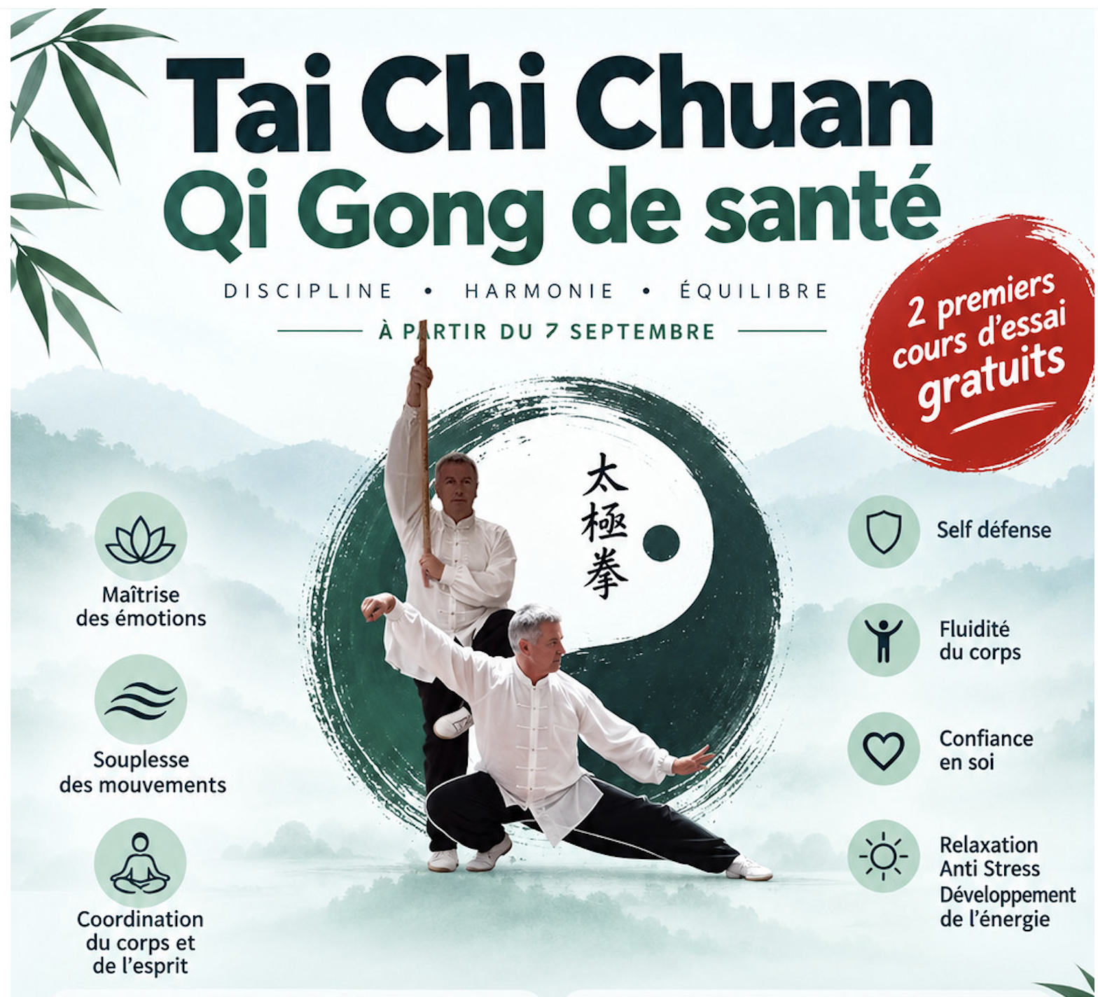 Affiche Tai Chi Chuan et Qi Gong de santé - Tavers
