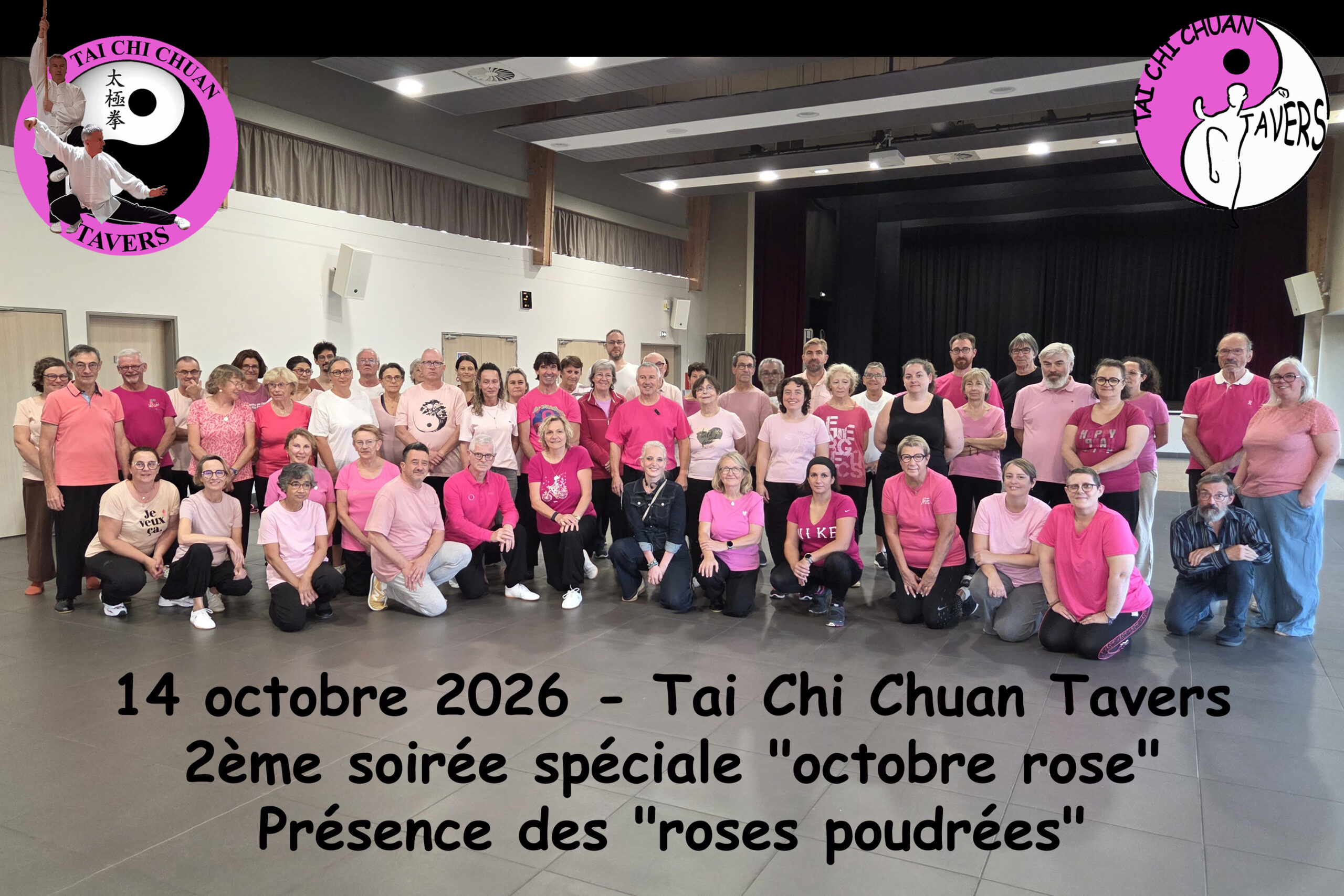 2ème soirée spéciale Octobre Rose — groupe avec les roses poudrées · 14 octobre 2026